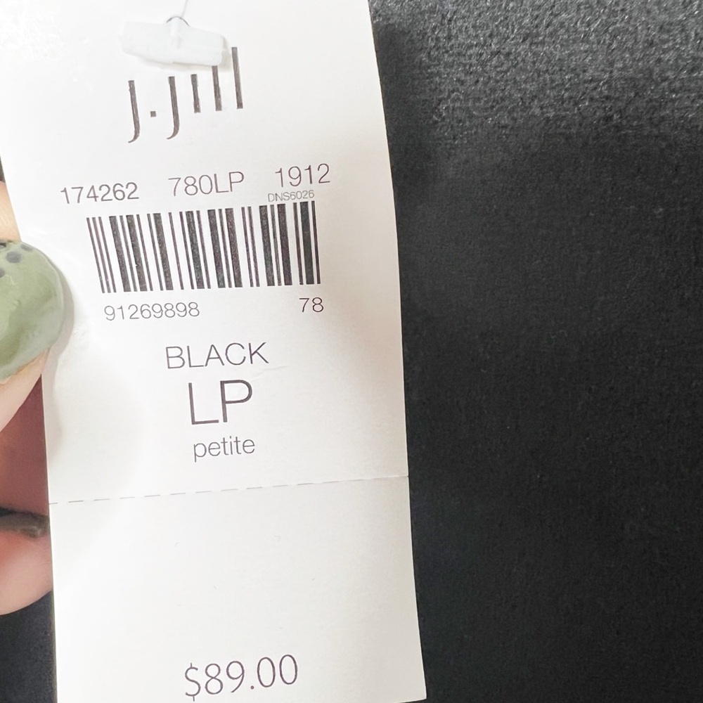 NEW with tags J. Jill Pure Velour Black Long Sleeve Dress - Picture 4 of 6